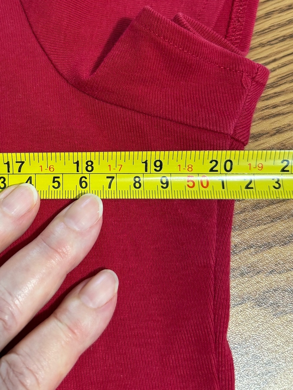Rebecca Malone Crimson Red Summer Top with white floral Embroidery along V Neck - Picture 5 of 6